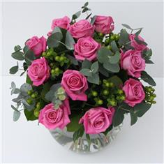 A dozen Pink Roses