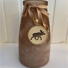 Large Christmas Elk Vase 
