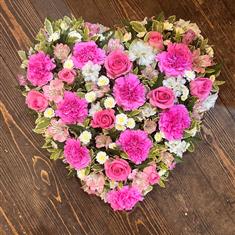 Pink and White Heart
