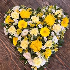 A yellow and white loose Heart