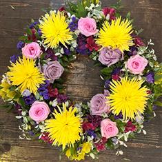 A colourful wreath